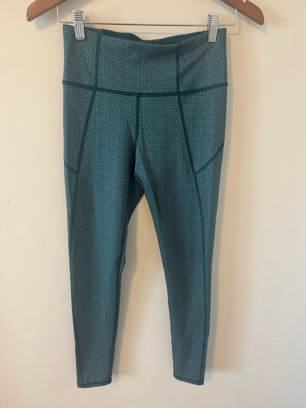 Under Armour Teal Patterned High-Rise Leggings